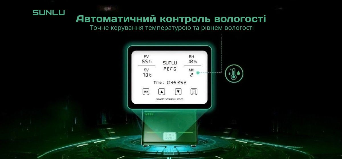 Нагрів та контроль вологості SUNLU FilaDryer S4