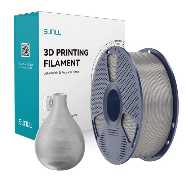 Філамент для 3D-друку SUNLU PETG Silver (Срібний) 1.75мм 1кг